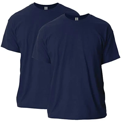Afbeelding van GILDAN Heren T shirt (verpakking van 2), Navy (2 pack), XL