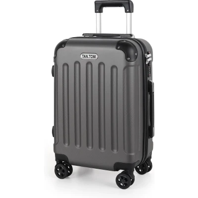 Afbeelding van TAN.TOMI Reiskoffer met 4 Wielen Handbagage 41L Ruimbagage Cijferslot Trolley Koffer Donkergrijs