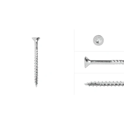 Afbeelding van Spaanplaatschroeven Verzinkt 4.5 x 50 mm Torx 20 met Snijpunt Doos 200 Stuks