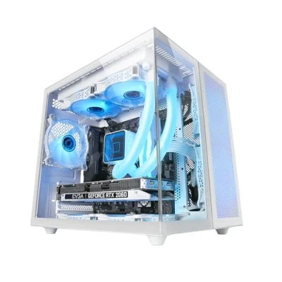 Afbeelding van Mars Gaming MC NOVAMW Mini Tower Tempered Glass Wit