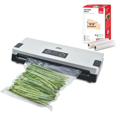 Afbeelding van Solis Vac Smart 577 Vacumeermachine Volautomatische Vacuümmachine + 2 vacuümrollen (20 x 600 cm) Grijs