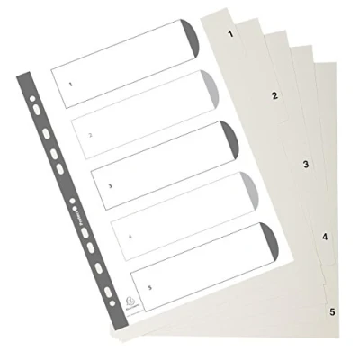 Afbeelding van Tabblad 20 st. bedrukt tabs pp 5 1 tot A4 Exacompta