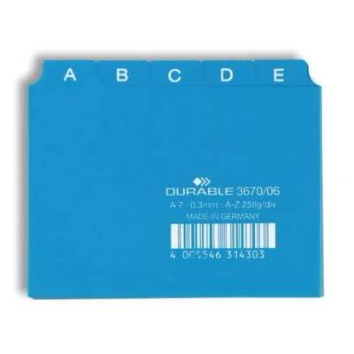 Afbeelding van Durable TABKAARTEN A/Z A7 BLAUW