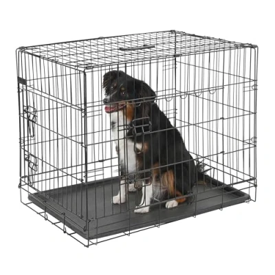 Afbeelding van Kerbl 81366 rastertransportbox, inklapbaar, 92 x 63 74 cm, 2 deuren, zwart