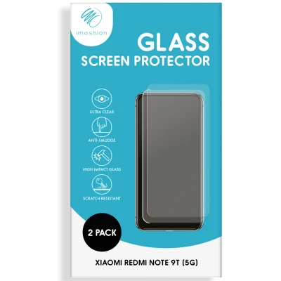 Afbeelding van 2 pack Screenprotectors Xiaomi Redmi Note 9T (5G): iMoshion Gehard Glas