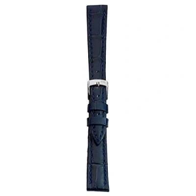 Afbeelding van Morellato Easy Click Armband voor dames en heren, aus echtem Kalbsleder, Alligator Druck, A01X5203480, Blauw, 16mm, Riem