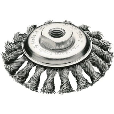 Afbeelding van Lessmann Staaldraadborstel schroefdraad d. 115 mm draaddikte 0,5 staal 12 15.000 omw/min 1 stuk 472257