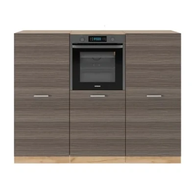 Afbeelding van Vicco Keukenblok R Line, Edel grijs/gouden eik, 180 cm zonder werkblad