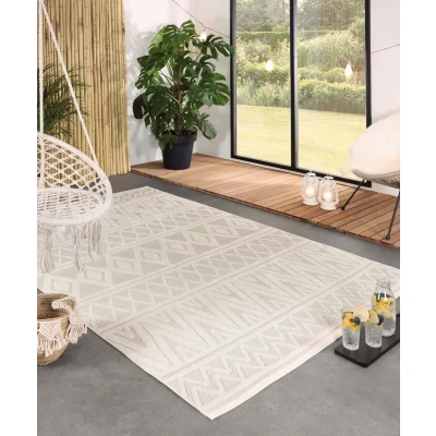 Afbeelding van Buitenkleed Ruiten Verano Wit 80x150 Cm
