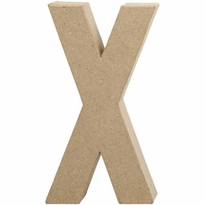 Afbeelding van Creotime papier mâché letter X 20,5 cm