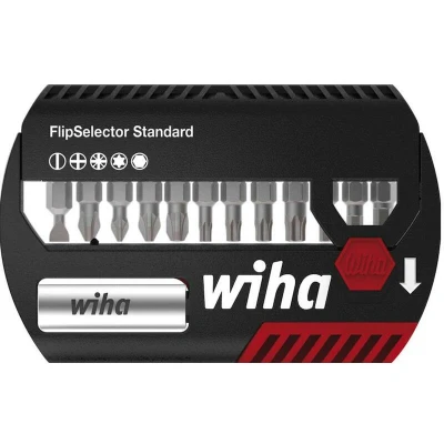 Afbeelding van Wiha bitset flipselector standard 25 mm assorti 13 delig 1/4&quot;&quot; (39078)