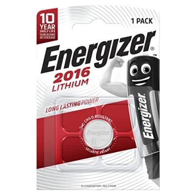 Afbeelding van Energizer Battery Lithium Button Cr2016 3v 1 Unit