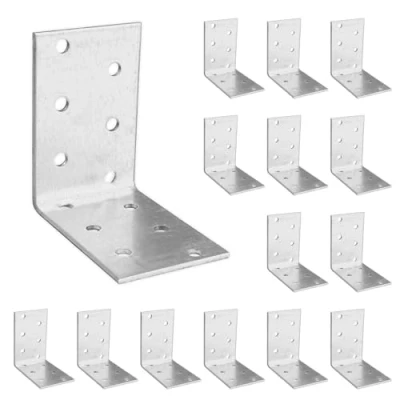 Afbeelding van 15 stuks. 90 graden haakse connector hoekbeugels 60 x 40 mm