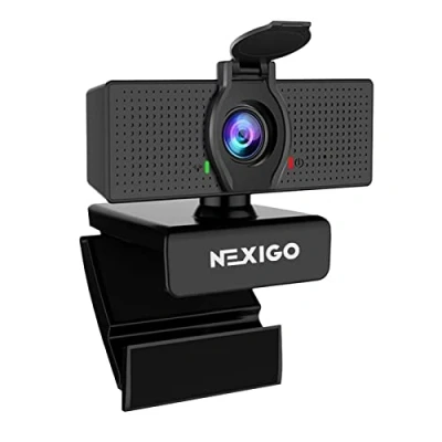 Afbeelding van NexiGo N60 1080P webcam, Full HD met microfoon, verstelbaar gezichtsveld, zoom, software voor controle en bescherming van de privacy, USB computercamera, zoom/skype/teams