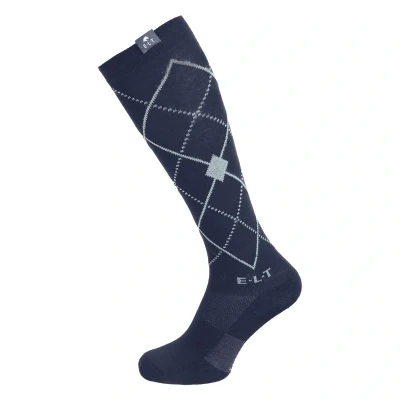 Afbeelding van ELT Rijsokken Argyle Diepblauw