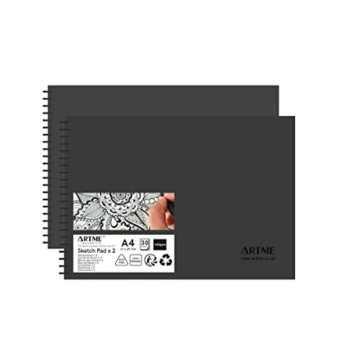 Afbeelding van Artme A4 schetsblok 2 stuks, 30 vellen 160 g/m², spiraalgebonden, schetsboek