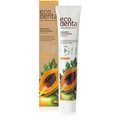 Afbeelding van 3x Ecodenta Tandpasta Organic Whitening Papaja 75 ml