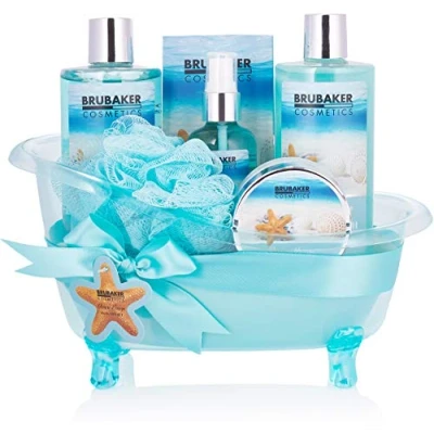 Afbeelding van BRUBAKER Cosmetics Bad en doucheset Summer Dreams 7 delige geschenkset in decoratieve badkuip
