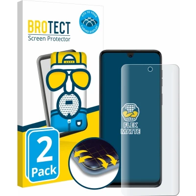 Afbeelding van BROTECT Screenprotector voor Motorola Moto G54 Folie Beschermfolie matte volledig dekking (2 Stuks)