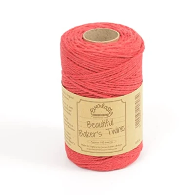 Afbeelding van 100m Everlasto &#039;Solid&#039; Beautiful Baker&#039;s Cotton Craft Twine (ongeveer 2 mm) (AARDBEI)