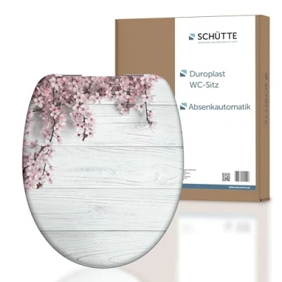 Afbeelding van SCHÜTTE wc bril FLOWERS &amp; WOOD met softclose, toiletdeksel print, Duroplast deksel (max. belasting van de 150 kg), veelkleurig