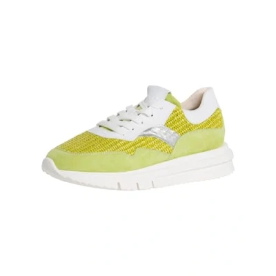 Afbeelding van Tamaris Sneakers laag, Dames, Maat: 38, Lime Leer en imitatieleer