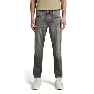 Afbeelding van G Star Raw heren Jeans 3301 Regular Tapered Jeans, Grau (Faded Carbon C909 c762), 28W / 32L
