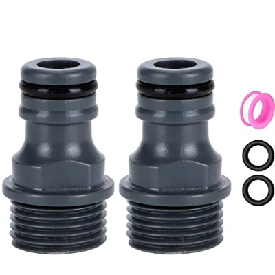 Afbeelding van 2 Pack Tuinslang Tap Connector, 1/2 &quot;Mannelijke Schroefdraad Connector voor Slangpijp 1/2&quot; BSP Slang Mannelijke Watering Fittings Kraan Adapter Snelle (ABS Inch Draad)