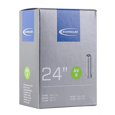 Afbeelding van Schwalbe fietsbinnenband AV9 28/47 507/541 EK AGV 40 mm, zwart, 24 x 1 1/8 1,75&quot; AV40 mm