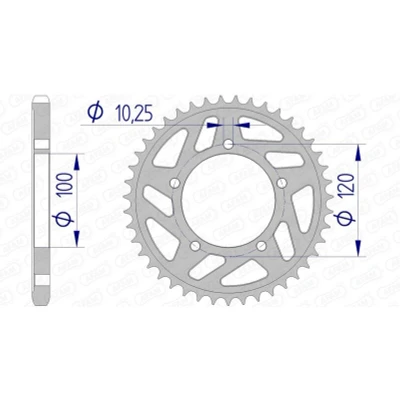 Afbeelding van AFAM Tandwiel Achterzijde Aluminium 42T 525