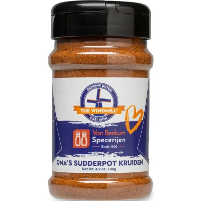 Afbeelding van The Windmill Cast Iron &amp; Van Beekum Specerijen Oma&#039;s sudderpot kruiden rub