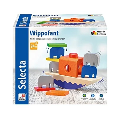 Afbeelding van Selecta 62012 Wippofant, stapelspeelgoed van hout, 15,5 cm