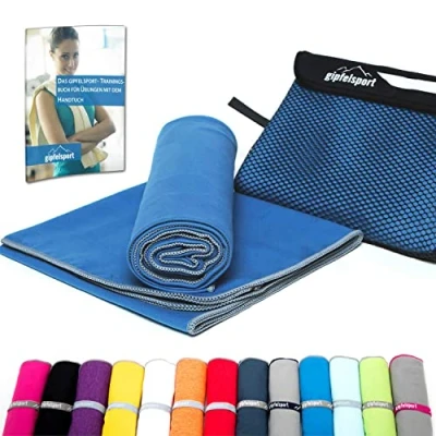 Afbeelding van Microvezel handdoek, voor sauna, fitness en sport strandhanddoek, sporthanddoek 110x50cm Blauw