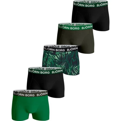 Afbeelding van Björn Borg boxershort set van 5 groen / zwart