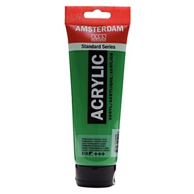 Afbeelding van Acrylverf 618 Permanentgroen Licht Amsterdam 250 ml