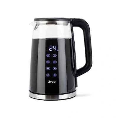 Afbeelding van Livoo Digitale waterkoker met variabele temperatuur DOD198 2200 W, instelbare temperatuur, 100 C, borosilicaatglas