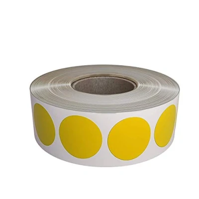 Afbeelding van Royal Green Gele kleverige stippen voor kleurcodering op rollen 19mm permanente zelfklevende ronde stickeretiketten 1,9 cm 1050 Pack
