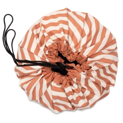 Afbeelding van Play&amp;Go 2 in 1 opbergzak / speelkleed Stripes Brown