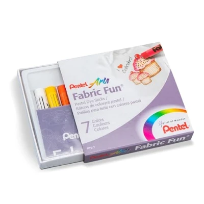Afbeelding van Pentel Fabric Fun Pastel kleurpotloden (7 stuks)