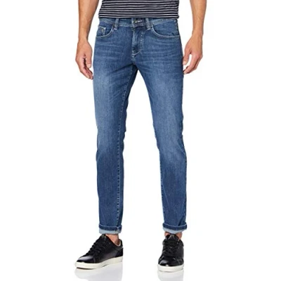 Afbeelding van camel active Heren slim fit Madison Rechte Jeans, blauw, 54W / 32L