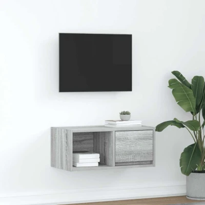 Afbeelding van vidaXL TV meubel 60x31x25,5 cm bewerkt hout grijs sonoma eikenkleurig