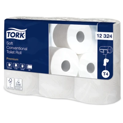 Afbeelding van Blanco Traditioneel Toiletpapier 2 laags virgin 50m 400vel/rol 42st
