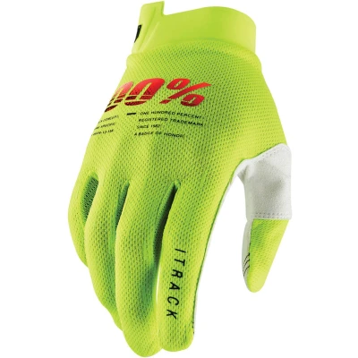 Afbeelding van 100% 2021 iTrack Crosshandschoenen Fluor Geel maat M