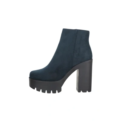 Afbeelding van Elara Dames Enkellaarzen Chelsea Laarzen Chunkyrayan HQ115 Navy 37