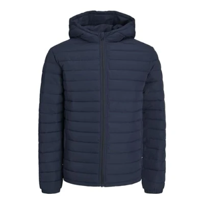 Afbeelding van Jack &amp; Jones Premium Recycle RAW Puffer HOOD NOOS Winterjas, Heren, Maat: XL, Navy blazer