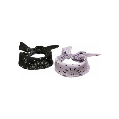 Afbeelding van Urban Classics Bandana Unisex 2 PACK Halsdoek, Heren, Maat: One Size, Black lilac
