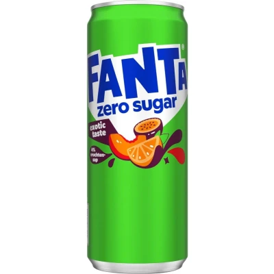 Afbeelding van Fanta Exotic No Sugar sleekcan 24x33 cl NL