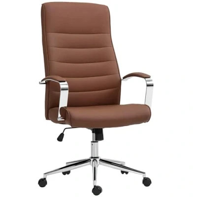 Afbeelding van HOMCOM Bureaustoel Polyurethaan 65x73x125cm Bruin