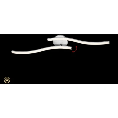 Afbeelding van Briloner Leuchten GO Plafondlamp LED 9W 2 lichts Warm wit licht Aluminiumkleurig