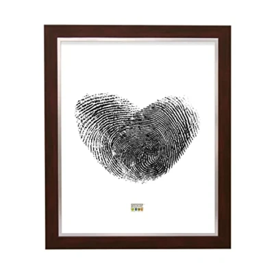 Afbeelding van Deknudt Frames fotolijst S41NH4 bruin met zilverbies 30x45 cm